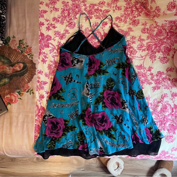 Betsey Johnson Blue and Pink Floral Dress - Picture 2 of 6